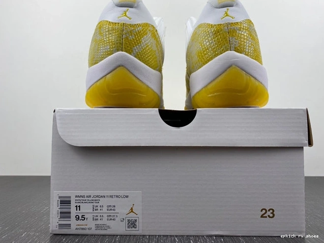 Cheap Retro Jordan Attractive Yellow 4097 11 Low AH7860- Snakeskin 1027